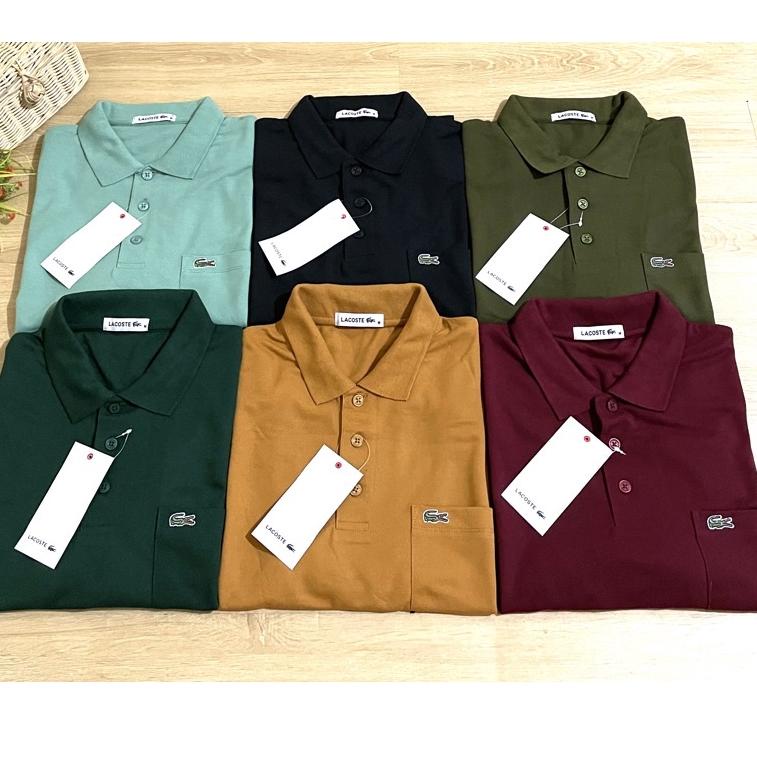 Krah Polos Pria Baju Kaos Kerah Polo shirt Pria Dewasa Lengan Pendek Kaos Kerah Kantong {GDI.26Au22ᶜ