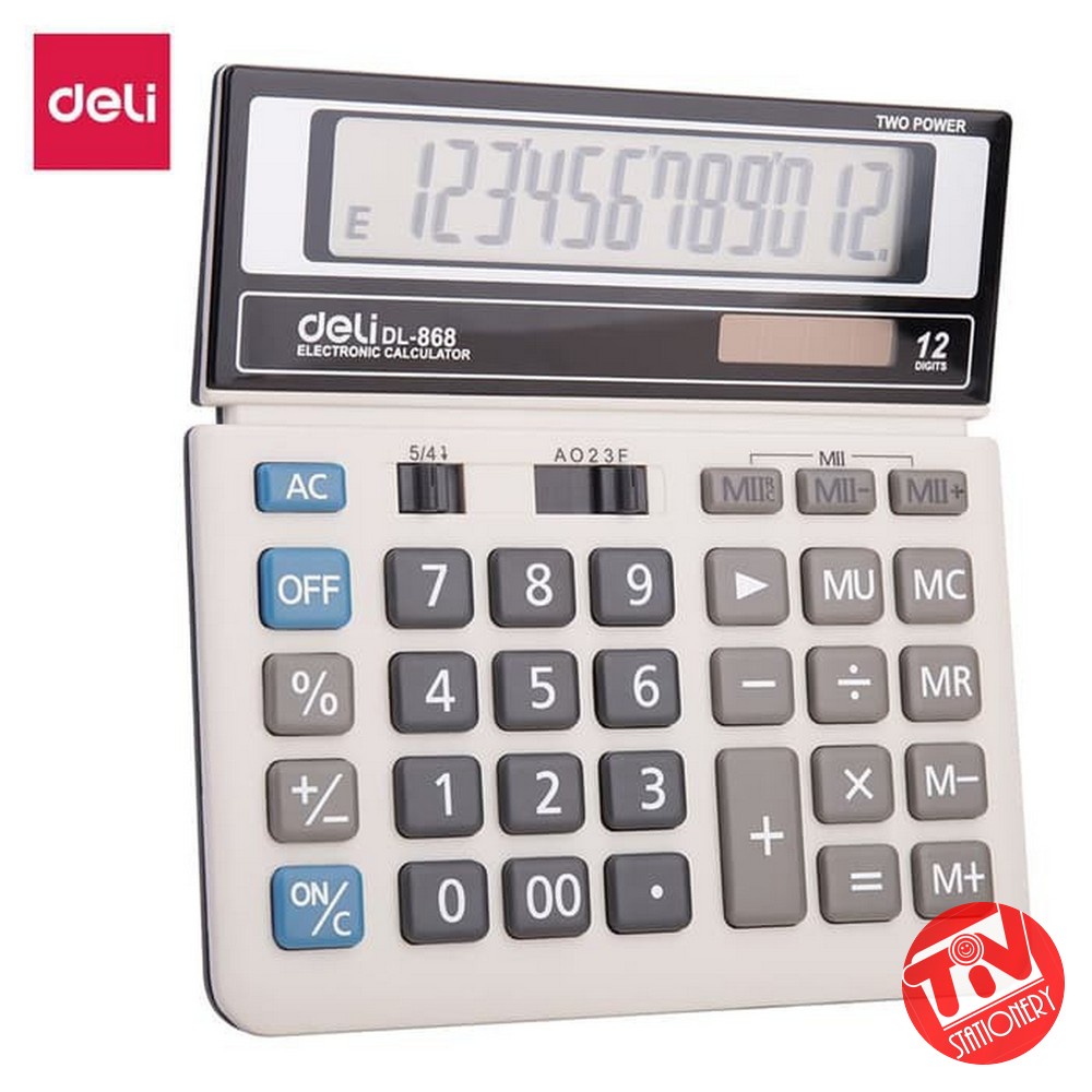 

Kalkulator Deli 868 Big Display Dual Power