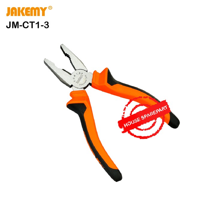 Jakemy 6 Inch Hardware tools Non-slip Handle Parallel-jaw JM-CT1-3 Tang Kombinasi  Original