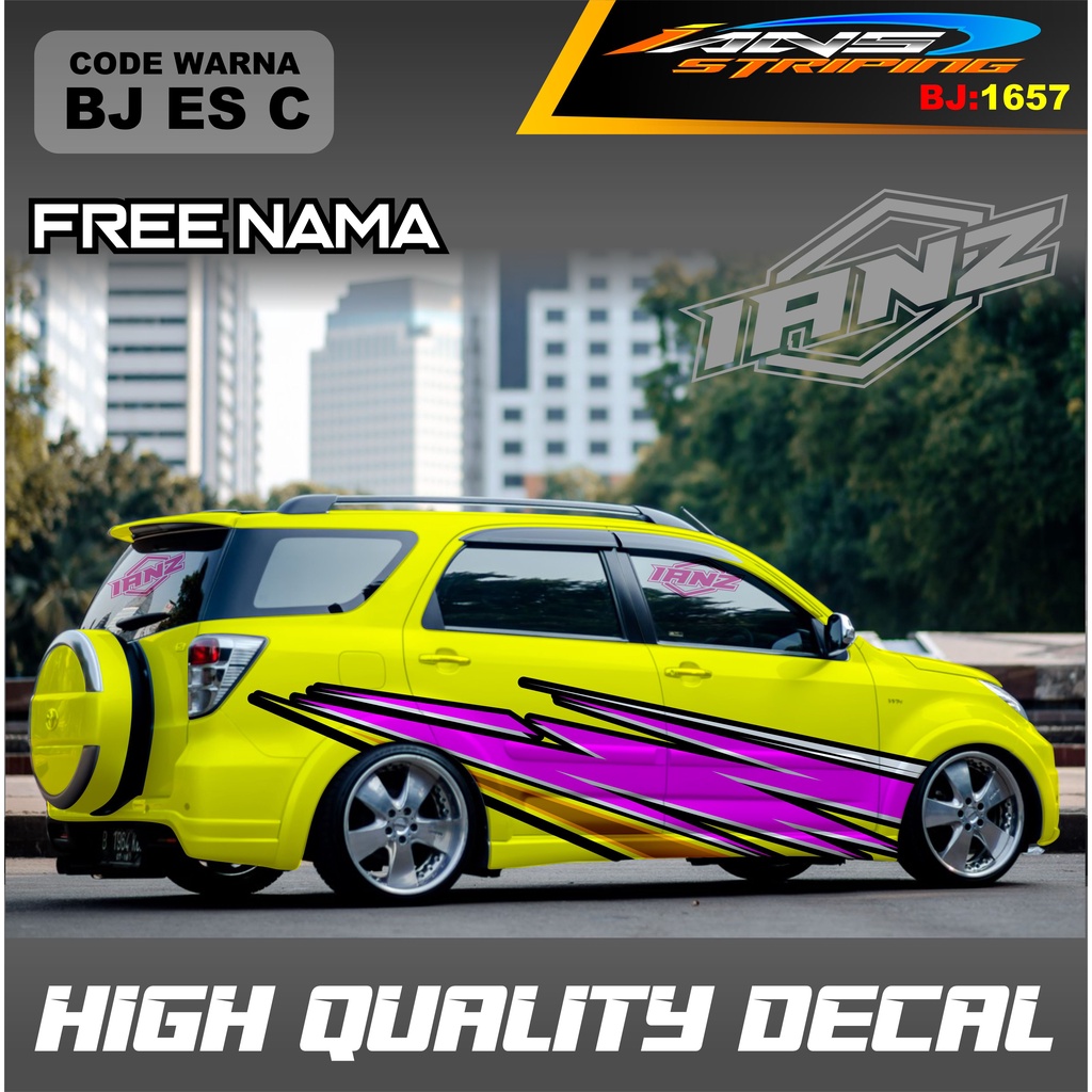 DECAL STICKER MOBIL TERIOS TERBARU / VARIASI STICKER DECAL MOBIL AVANZA XENIA INNOVA / DECAL STIKER