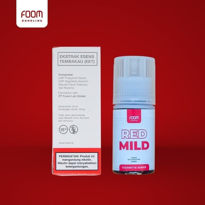 SALTNIC FOOM RED MILD 30ML LIQUID FOOM RED MILD CIGARETTE SERIES SALT