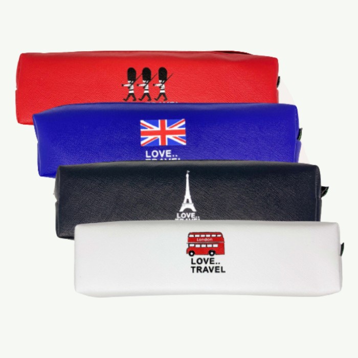 

Kusus Hari Ini Tempat Pensil Kulit Kecil Mini I Love Travel Promo