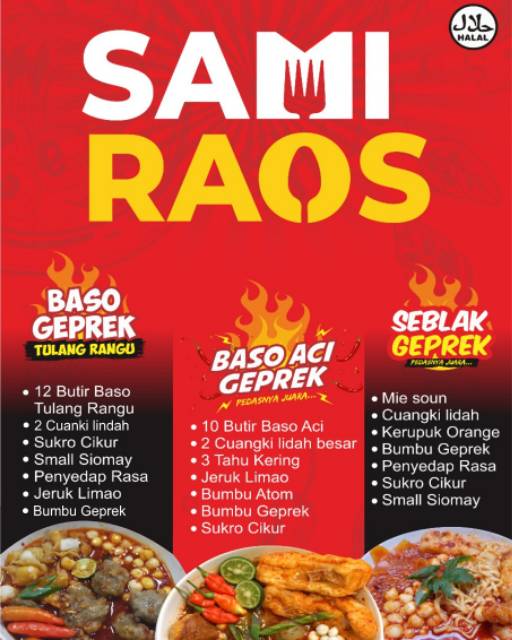 BASO GEPREK TULANG RANGU / BASO ACI GEPREK / SOUN MIE SEBLAK GEPREK SAMIRAOS