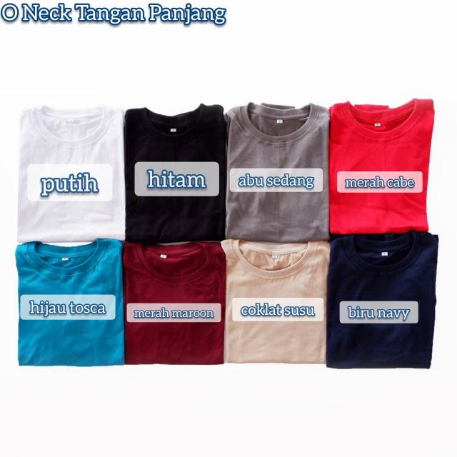 Basic Long Sleeve / Kaos Tangan Panjang Polos / Kaos Tangan Panjang Katun Adem