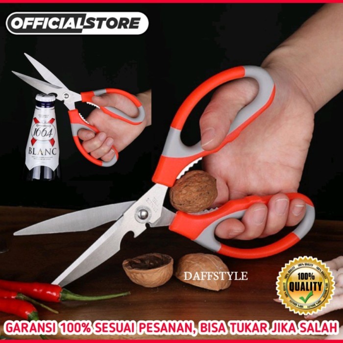 

TERBARU Gunting Karton Besar 3 in 1 Dilengkapi Sisi Pembuka Botol