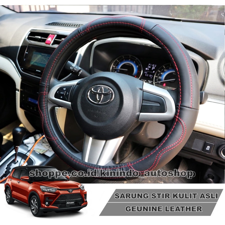 Sarung Stir / Cover Stir Kulit Asli Toyota Raize