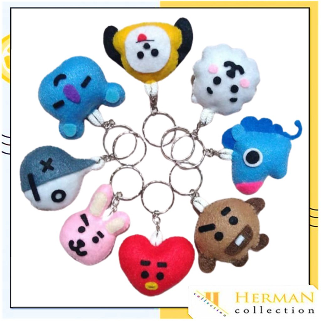 HC Gantungan Busa Kunci Cute Boneka Keychain Cartoon MURAH 