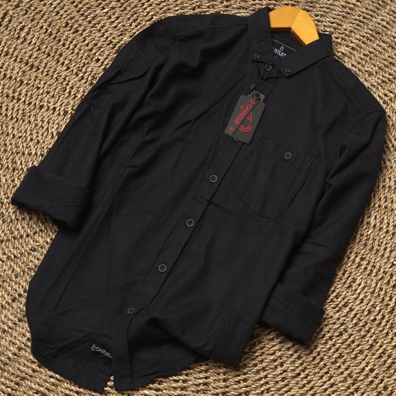 KEMEJA POLOS PANJANG PRIA PREMIUM CASUAL DISTRO/KEMEJA PANJANG