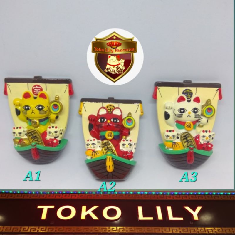 Maneki neko Magnet Mini  / Manekoneki Magnet / Manekineko Magnet Kulkas / Kucing Hoki Magnet