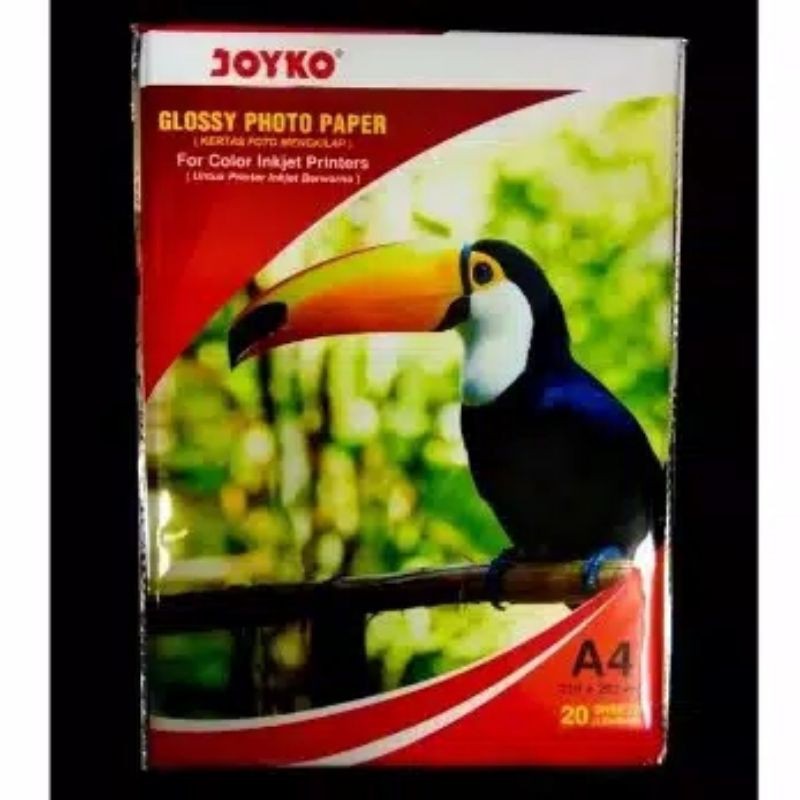 

KERTAS FOTO A4 180 GRAM JOYKO / GLOSSY PHOTO PAPER (PACK)