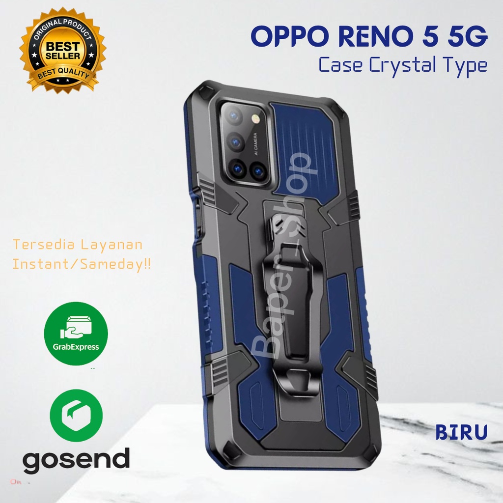Hard Case Robot I Crystal Oppo Reno 5 5G Kickstand Standing