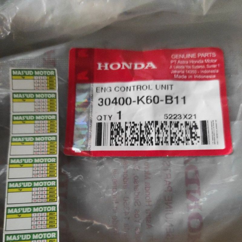 Vario 125 eSP K60 (2015 - 2018).ECM (Eng Control Unit) – Vario 125 eSP (B11). 30400K60B11. VARIO 125