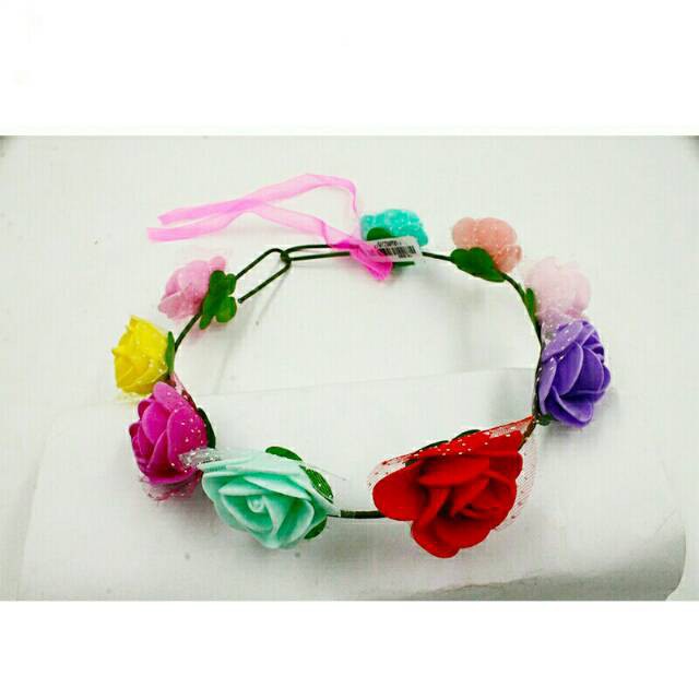 grosir  Mahkota bunga 6 PCS / flower crown/head pieces/bando bunga import.