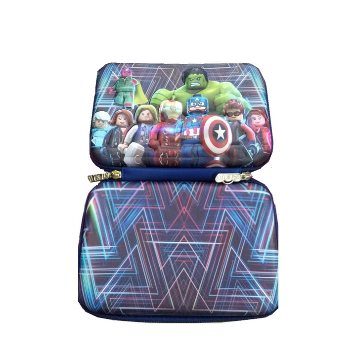 Smiggle Tempat Pensil S2 Anak Batman ironman spiderman Captain Amerika Hardcase