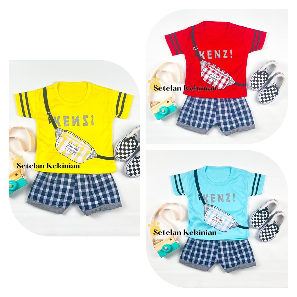 [SK] Setelan Baby Cowok 6-12bulan Baju Bayi Laki Laki Kasual Tas Set Baby Boy 1thn Keren Trendy COD