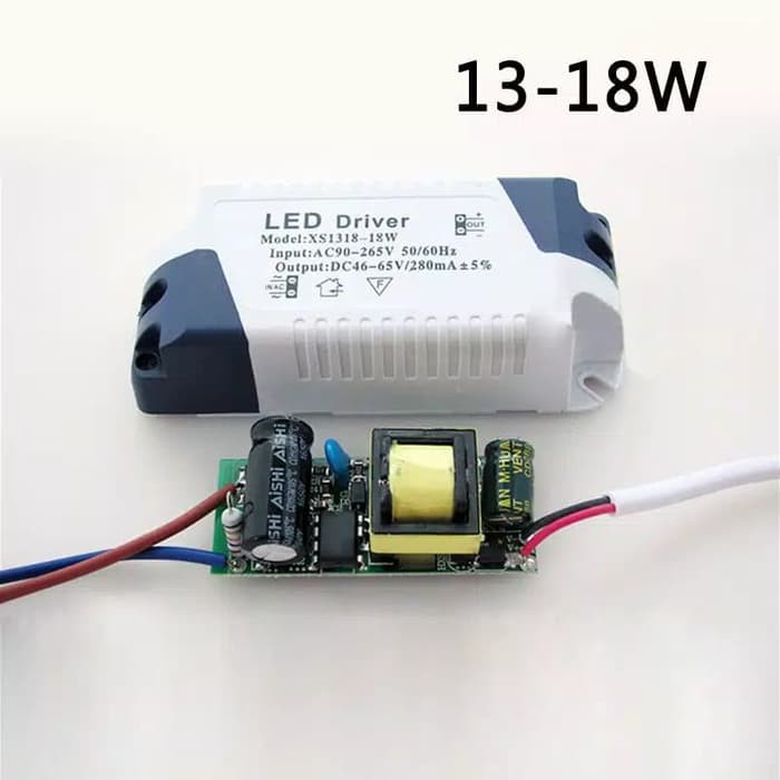 Down light LED Driver 13W - 18W Auto. Adaptor Stepdown AC ke DC