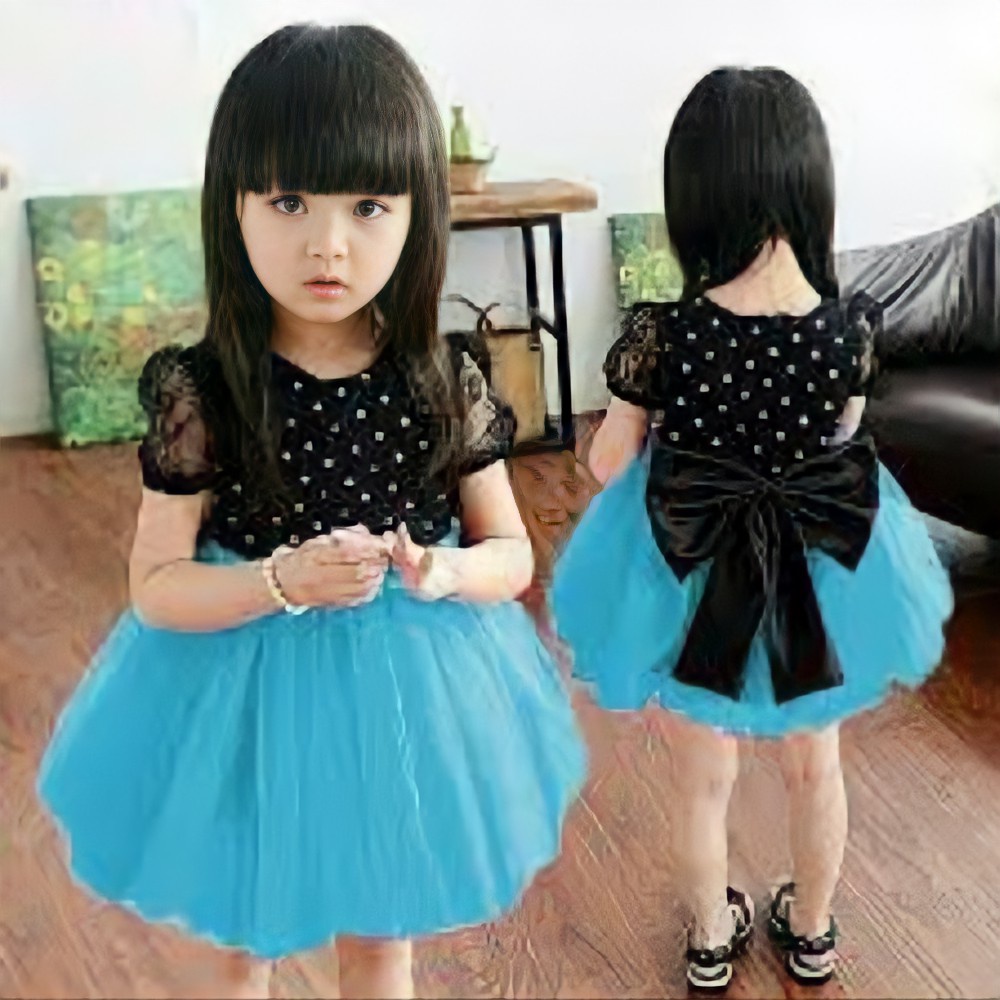 Dress Dres Tile Tille Anak Perempuan Gaun Pesta Party Ulang Tahun Kondangan Anak Perempuan Cewek Pol