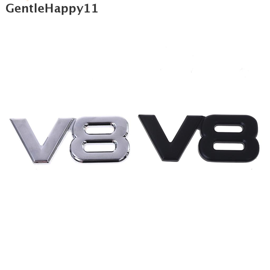 Gentlehappy Stiker Emblem Logo V8 3D Bahan Metal Alloy Untuk Mobil