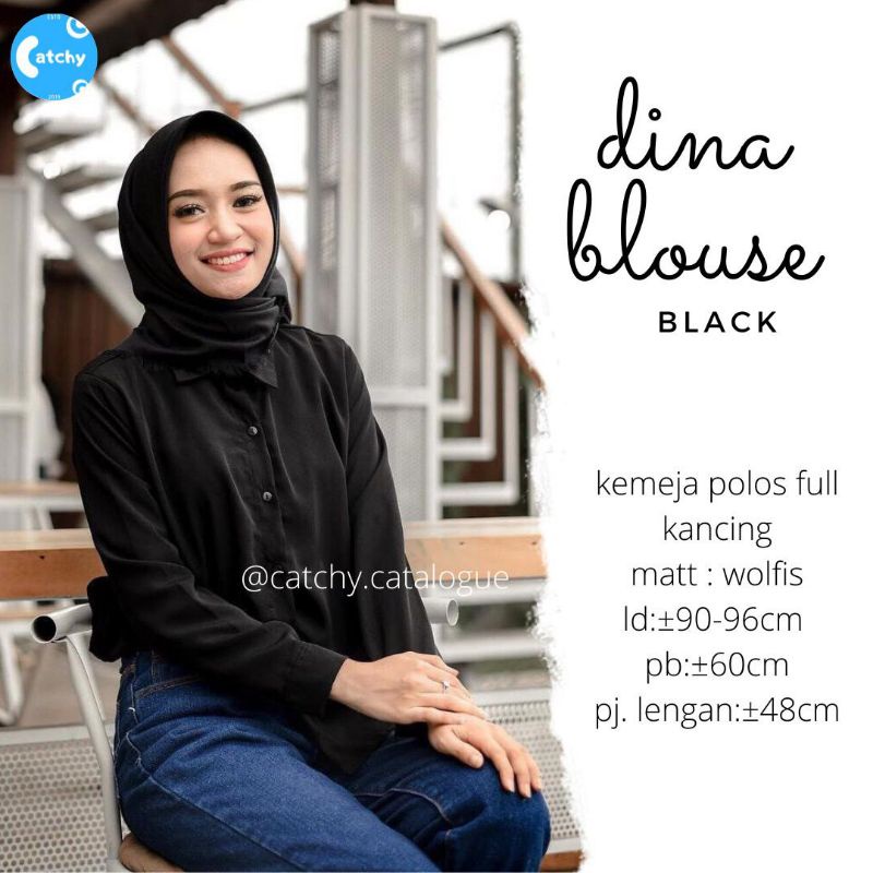 DINA BLOUSE BY CATCHY (BLOUSE MUSLIMAH) Blouse wanita rekomended