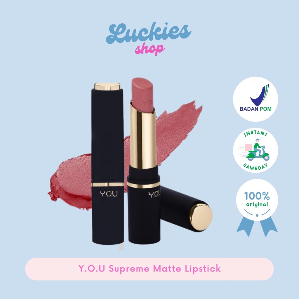 Official Distributor YOU Supreme Matte Lipstick Matte YOU Lip Matte Lipstik YOU Ori BPOM Long Lastin