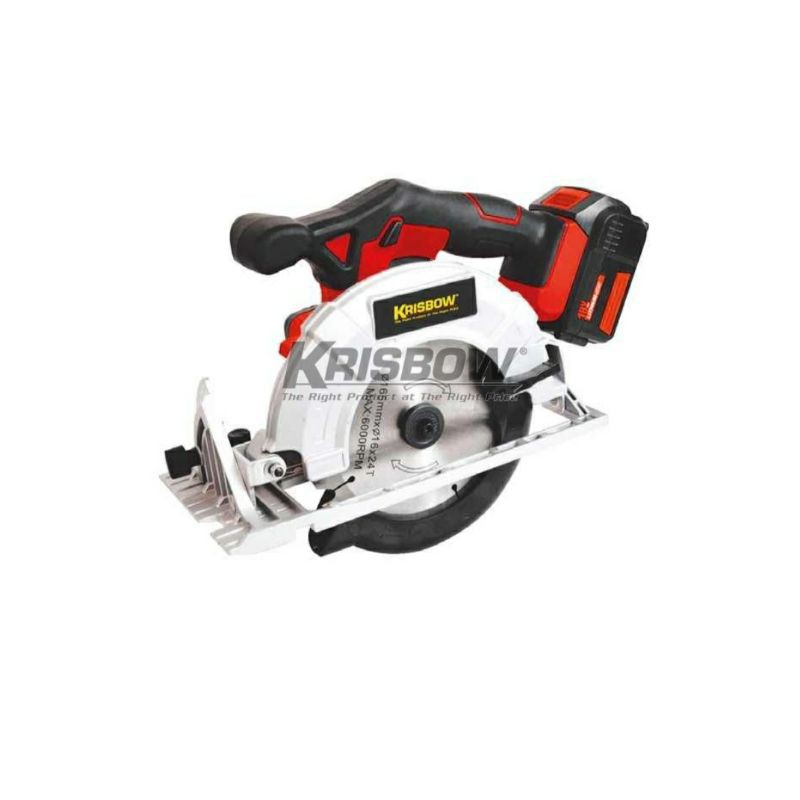 KRISBOW Gergaji Mesin Baterai 165mm / CORDLESS CIRCULAR SAW 165MM 18V IRCCS18