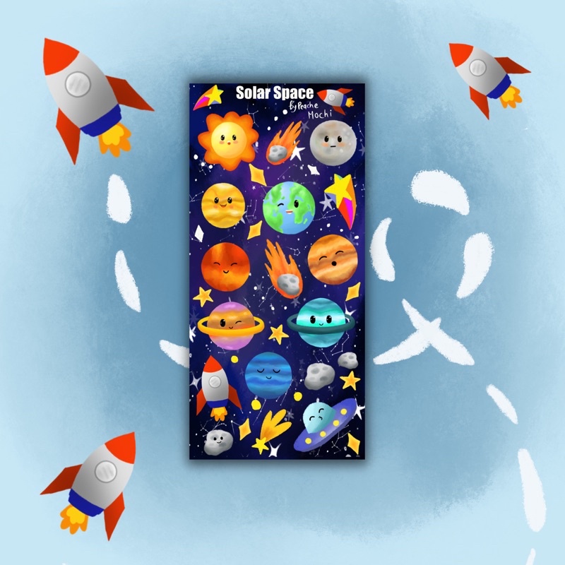

Planet space kisscut sticker journalling deco sticker