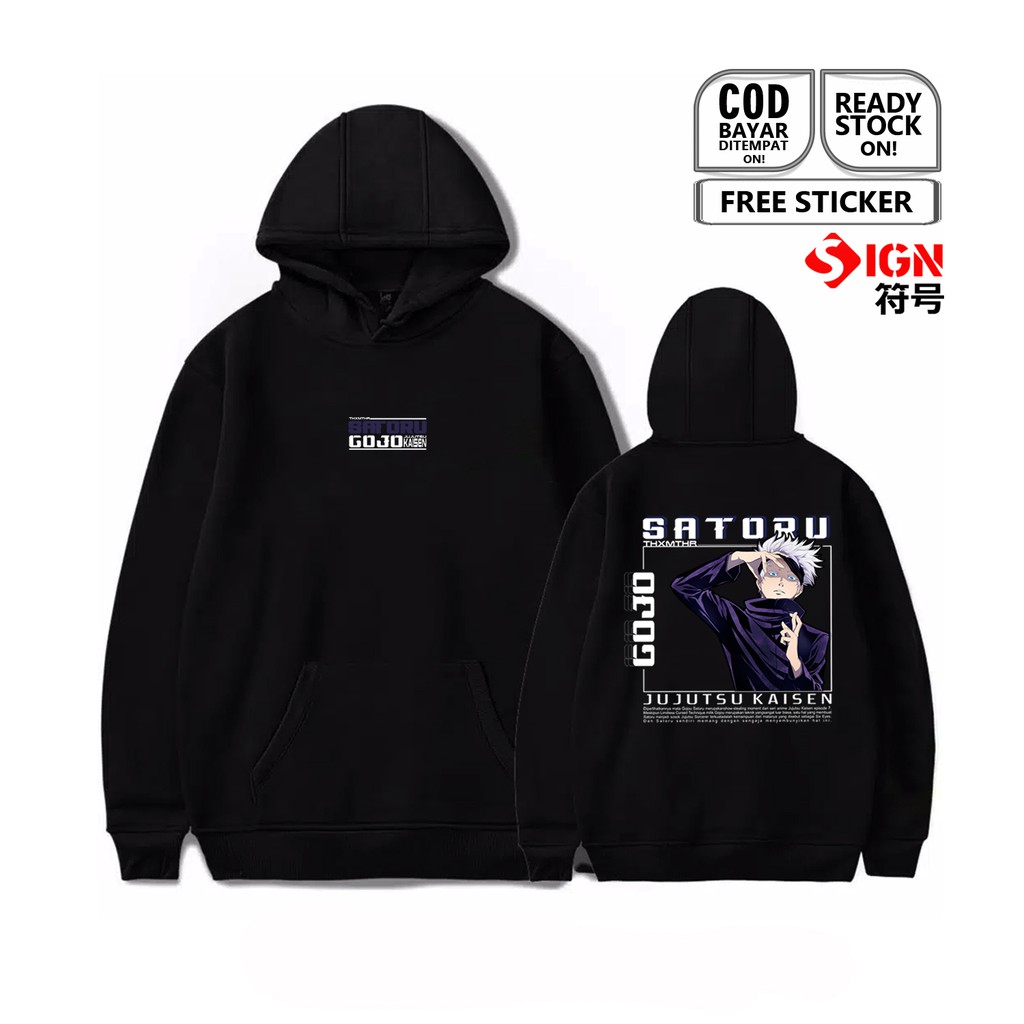 HOODIE GOJOU SATORU JUJUTSU KAISEN ITADORI YUUJI TOJI MEGUMI KENTO BAJU JEPANG ANIME MANGA SIGNCLOTH