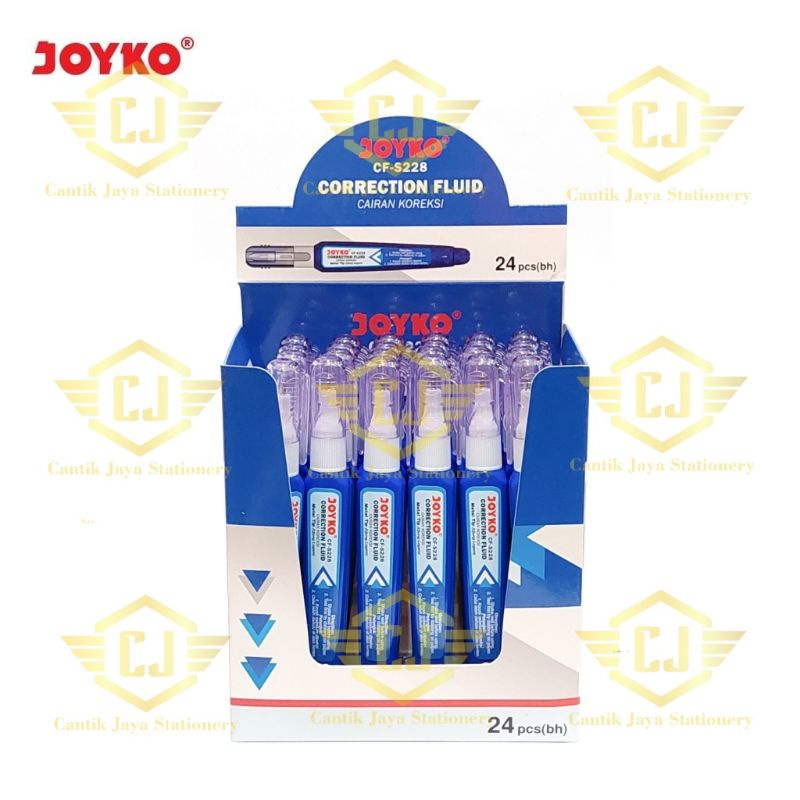 

[1 BOX / 24 PCS] Correction Fluid Cairan Koreksi Penghapus Cair Joyko CF-S228