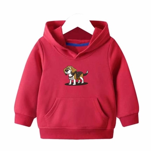 Hoodie Dog brownies Anak Fleece Pakaian Anak