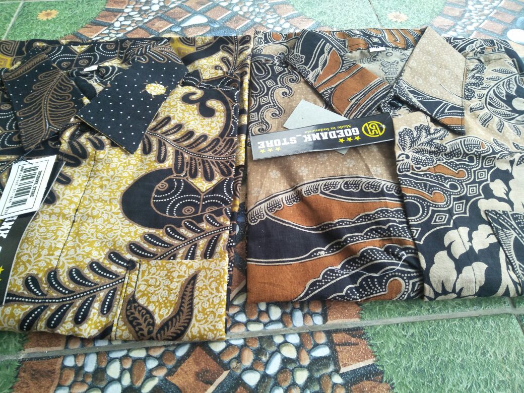 022 Zahira Batik Hrb026 Kenongo Hem Kemeja Batik Pria Lengan Pendek  Katun Primis Halus M L Xl