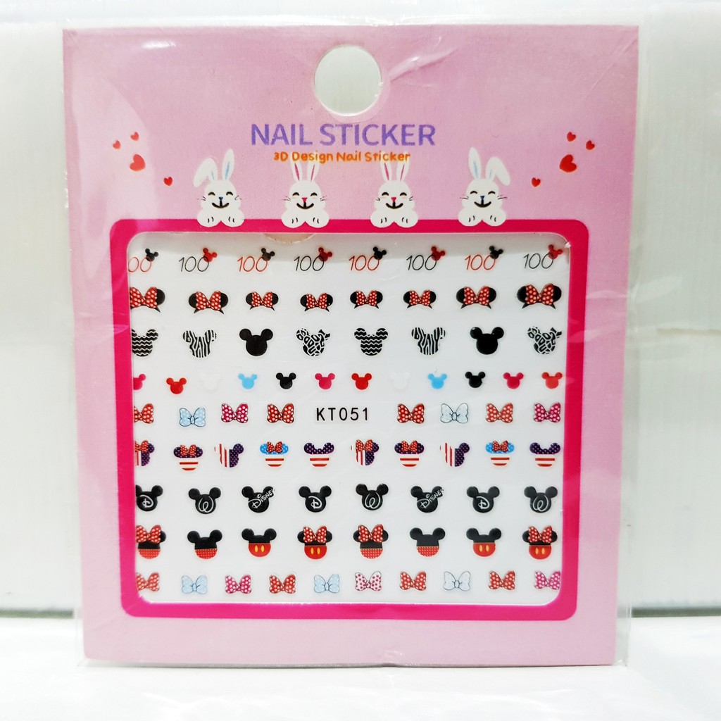 Stiker Kuku MICKEY MINNIE Ultra Thin Nail Stickers Tipis Sticker