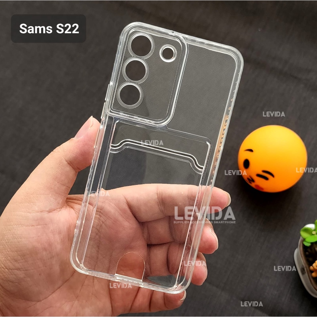 Samsung S22 Plus Samsung S22 Ultra Clear Card Slot Kartu Bening Case Samsung S22 Plus Samsung S22 Ul