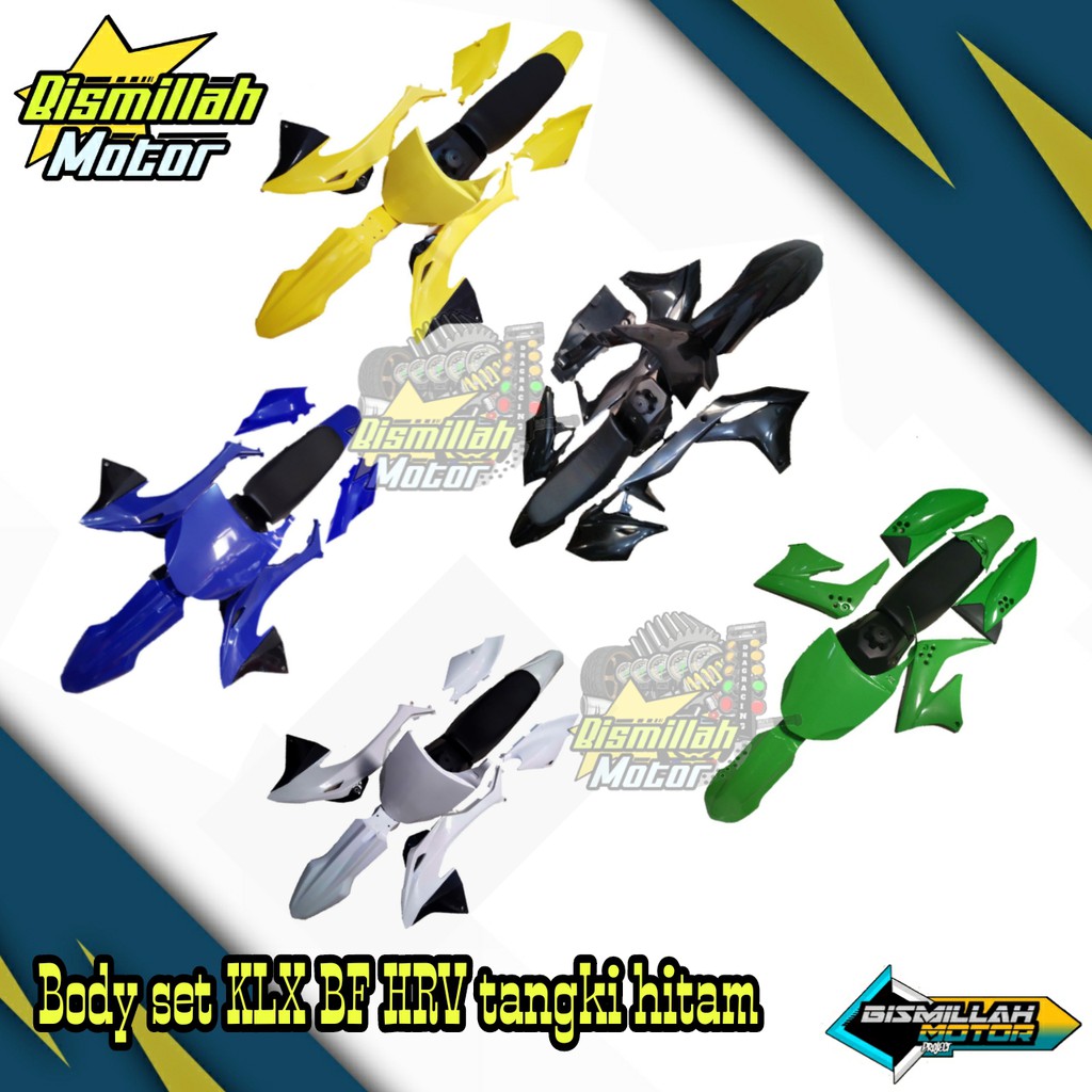 BODY SET TRAIL MODEL KLX BF TANGKI JOK HRV OREN KUNING BIRU HITAM PUTIH HIJAU