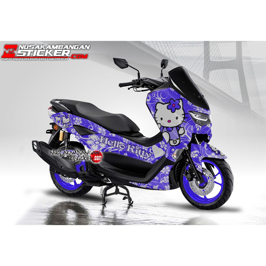 Decal Stiker NMAX Hello Kitty Ungu
