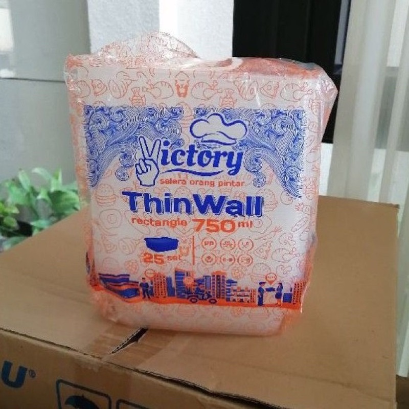 THINWALL VICTORY Rectangle 750ml ~ GALERI PLASTIK FROZEN FOOD