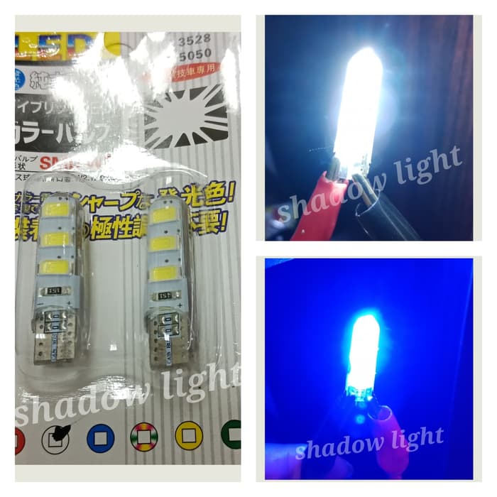 t10 jelly..led t10.led silicon - Biru