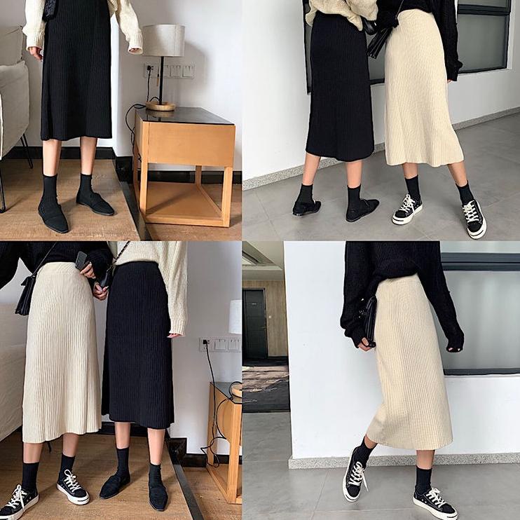 KIS.925118 ▫ Rok Rajut/Rok Panjang Korea/Rok Wanita Korea/Midi Skirt/Rok Span Panjang/Rok rajut panj