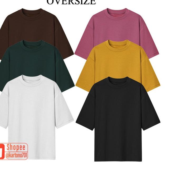 ⚡️Bisa COD⚡️ OVERSIZE COTTON COMBED 24S / KAOS POLOS / Unisex grosir