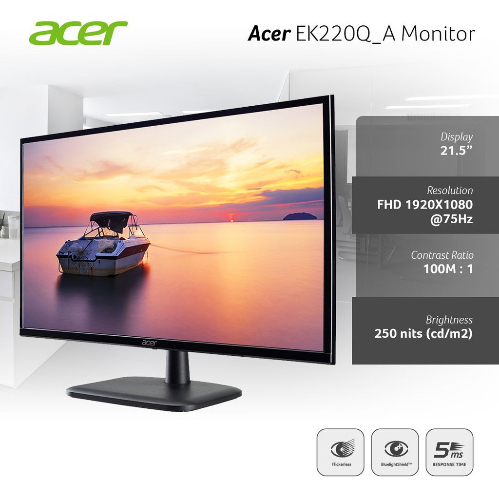 Monitor Led Acer EK220QA 21,5 Inch 21.5&quot;