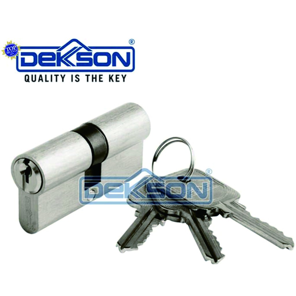 KUNCI PINTU RUMAH SILINDER DEKSON DC 60 SN / Double Cylinder Kunci Dekson Dekkson CYL DC DL 60MM SN 
