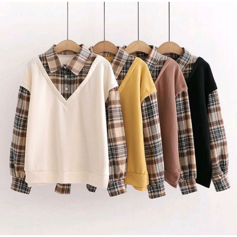 Atasan Remaja Wanita OOTD terbaru korean style kekinian