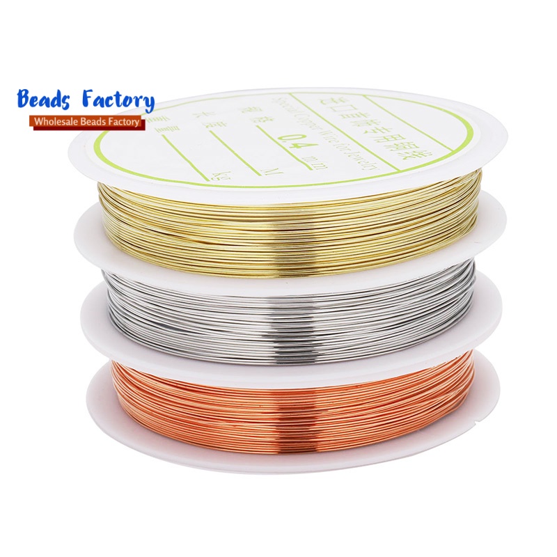 Bahan craft 1 Roll kawat tembaga Sturdy Copper Wire The Jewelry Line Thread Metal String Wire For DIY Beads Jewelry Making Accessories