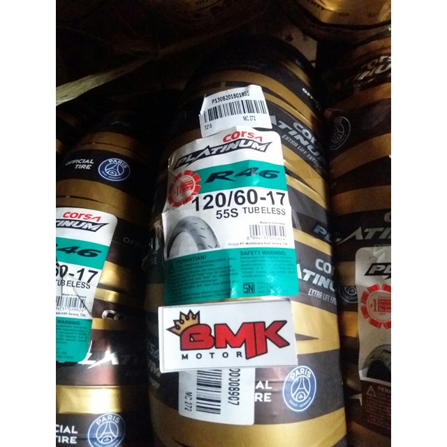 BAN MOTOR CORSA R46 120/60-17 TUBELESS