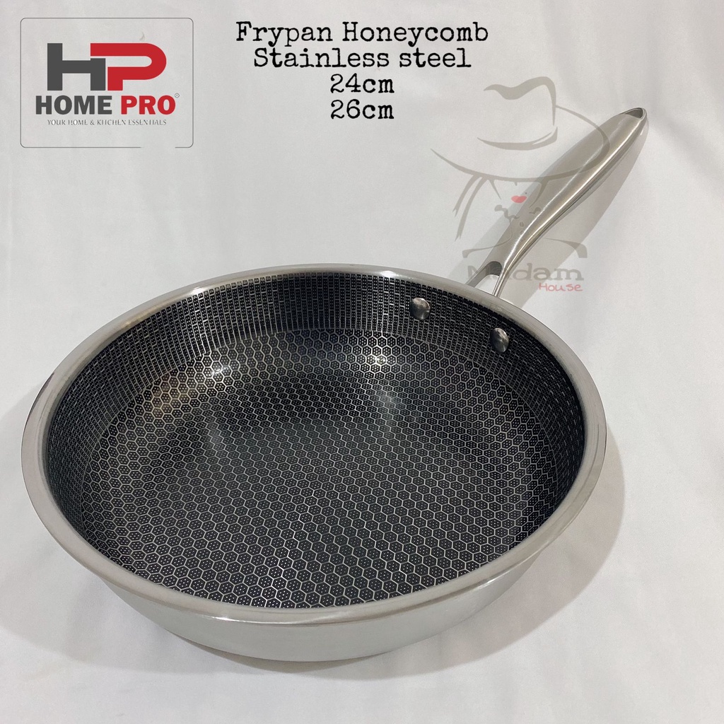 MH HOME PRO FRYPAN WAJAN STAINLESS STEEL HONEYCOMB