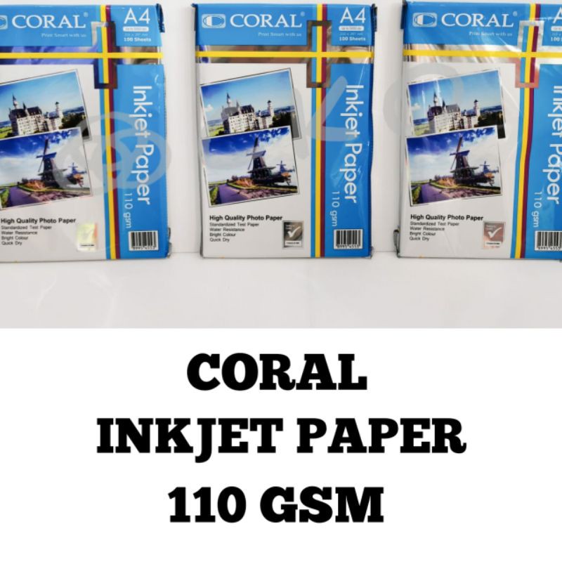 

Inkjet paper A4 110gsm Coral