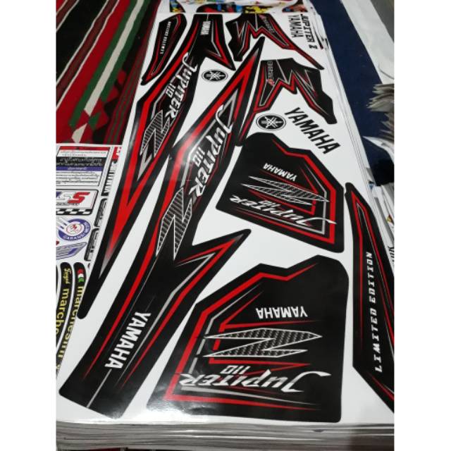 Striping jupiter z merah variasi sticker