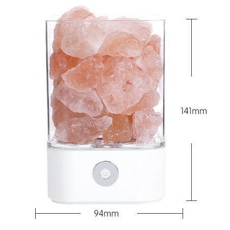 LED Crystal Salt Lamp - Lampu LED 7 warna Kristal Garam Himalaya