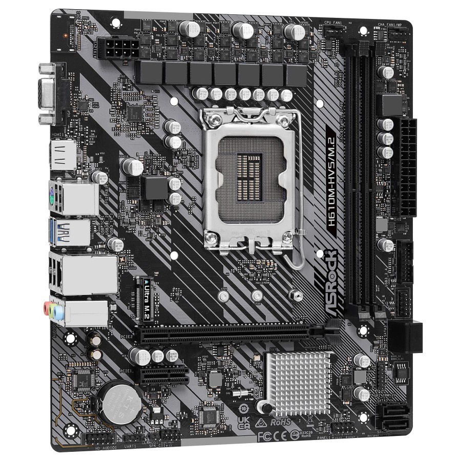 ASRock H610M-HVS/M.2 DDR4 (LGA1700, H610, DDR4, USB3.2, SATA3)