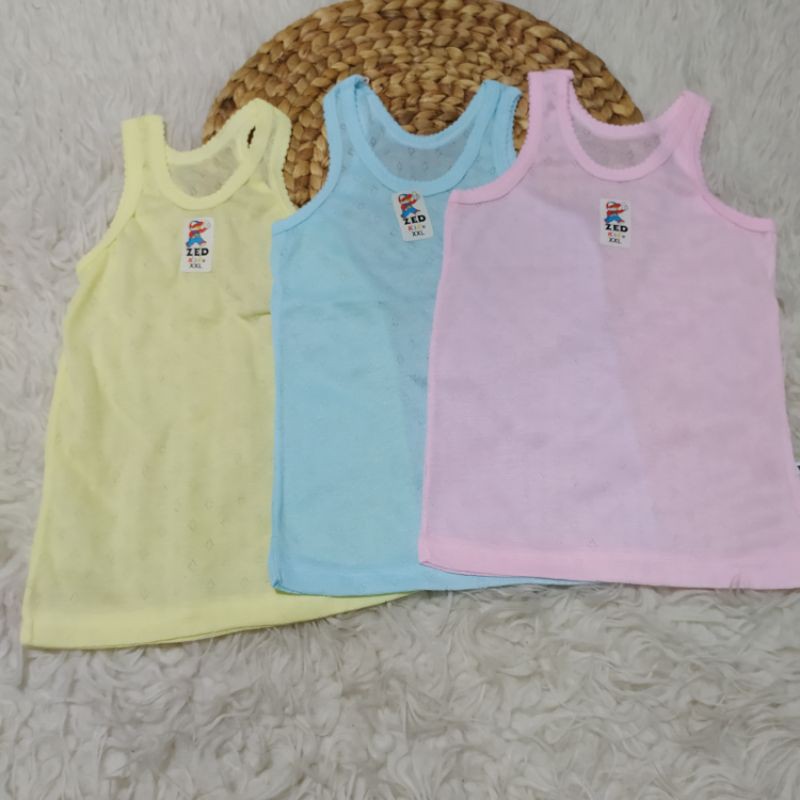 singlet anak/kaos dalam baby dan anak 3 bln - 7 tahun harga 6pcs