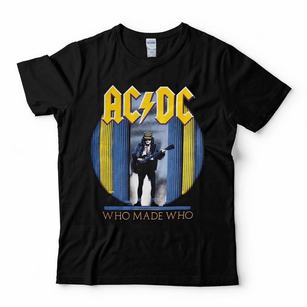 KAOS BAND ACDC "WHO MADE WHO T SHIRT -GILDAN MUSIK UNISEX